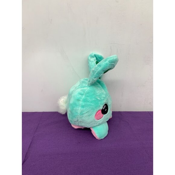 Made for Walgreen 7 inch Reversible Bunny Plush Animal Pink with Hearts, Green W - Picture 3 of 12